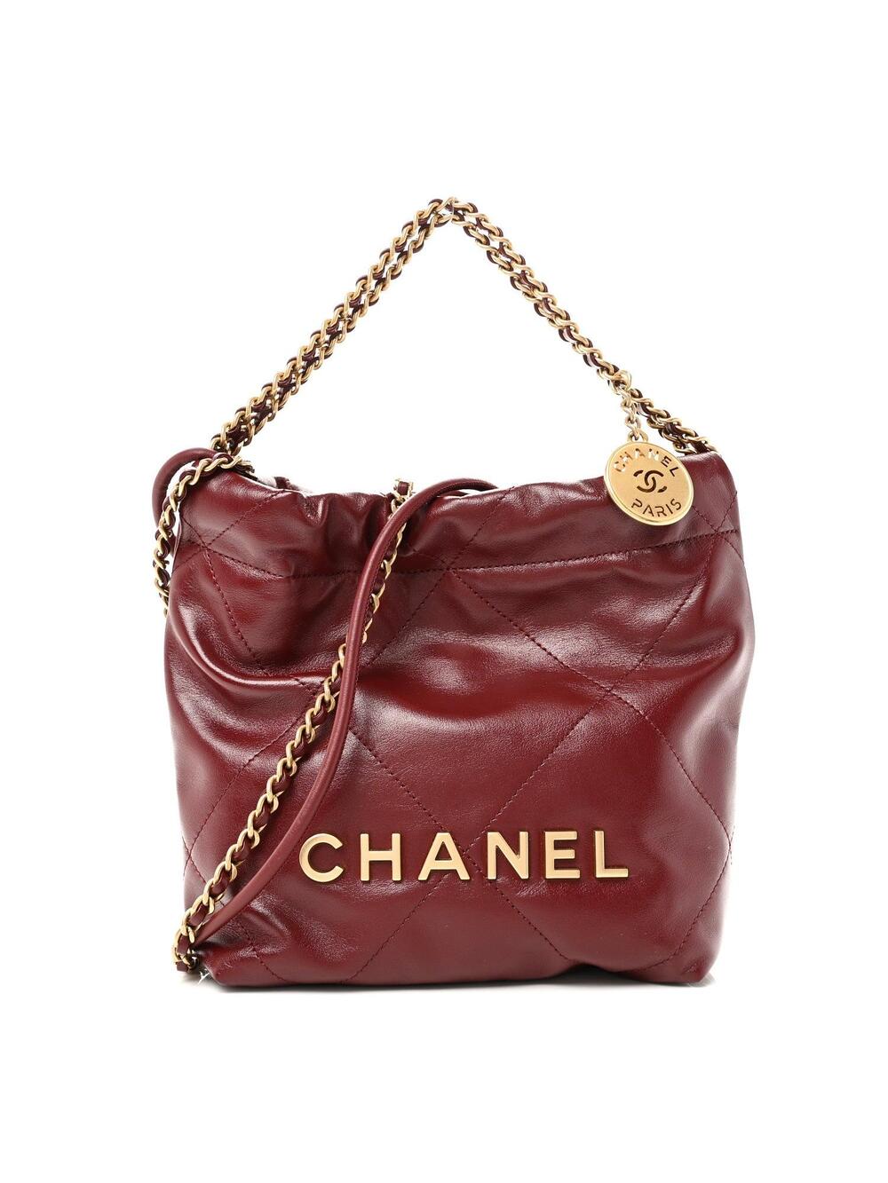 Shiny Calfskin Quilted Mini Chanel 22 #336673C48B